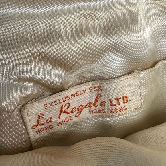 Vintage La Regale Beaded Purse Mini Bag Sequin Cream Glam Evening Formal - Picture 4 of 7